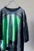 【Licht Bestreben】"プリントメッシュスリーブサマーニットTシャツ"